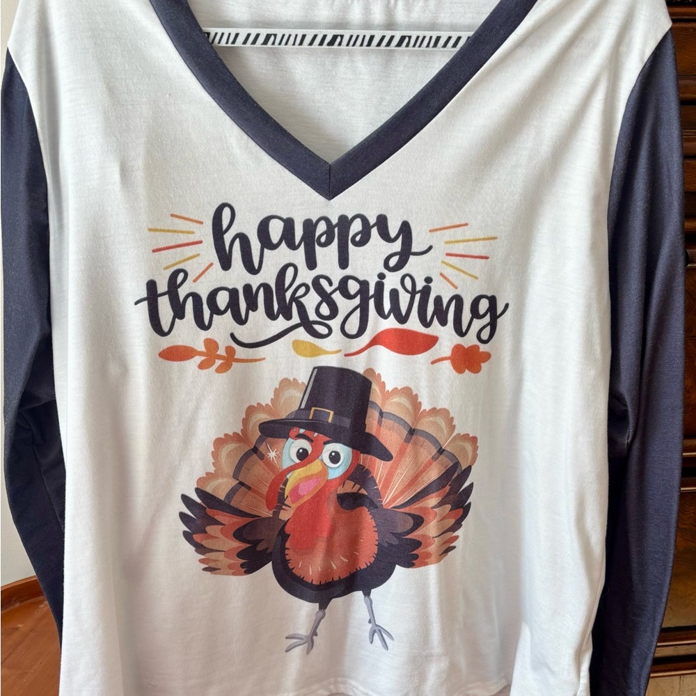 Women’s Happy Thanksgiving Turkey Shirt, 1X